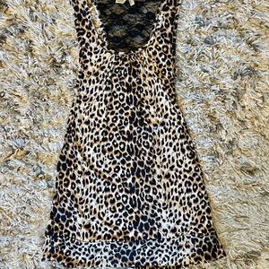 TILLYS Girls Cheetah & Black Lace tank top medium